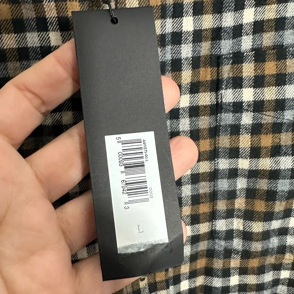 Banana Republic Untucked Flannel Shirt Organic Cotton